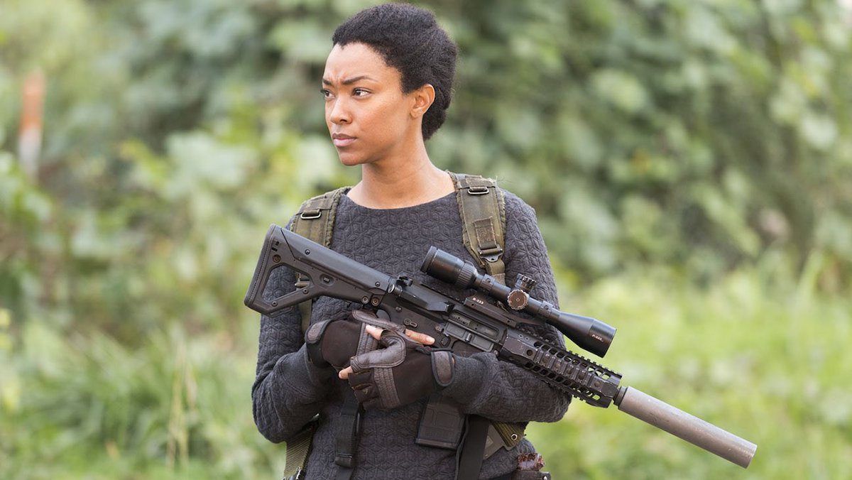 Sonequa Martin-Green as Sasha WilliamsA powerful & passionate sharpshooter with a drive to get things done and stay focused on the mission. Cutthroat & intense yet selfless in her ways. A strong hero with love & gentleness for her loved ones. This is Sasha Williams.