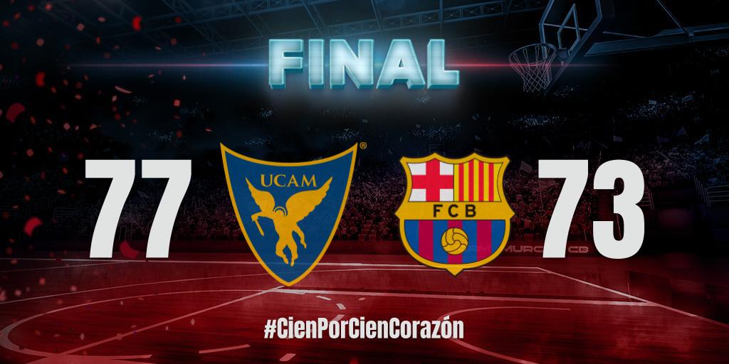 🏀 | UCAM MURCIA 🆚 BARÇA |

¡FINAL, FINAAL FINAAAAAL!!

¡ESTA VICTORIA ES MÁS QUE VUESTRA, PALACIO!

#CienPorCienCorazón
#PartidoCostaCálida
