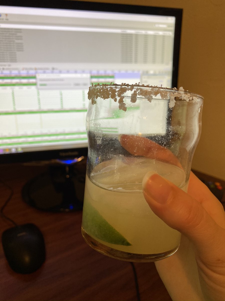 Not just for sitting on a beach, margaritas are also particularly good when it's late and you are somehow still staring at gene clusters. I (well  @MathMauney really) make margaritas with just lime juice, triple sec, and blanco tequila. Plain and simple.