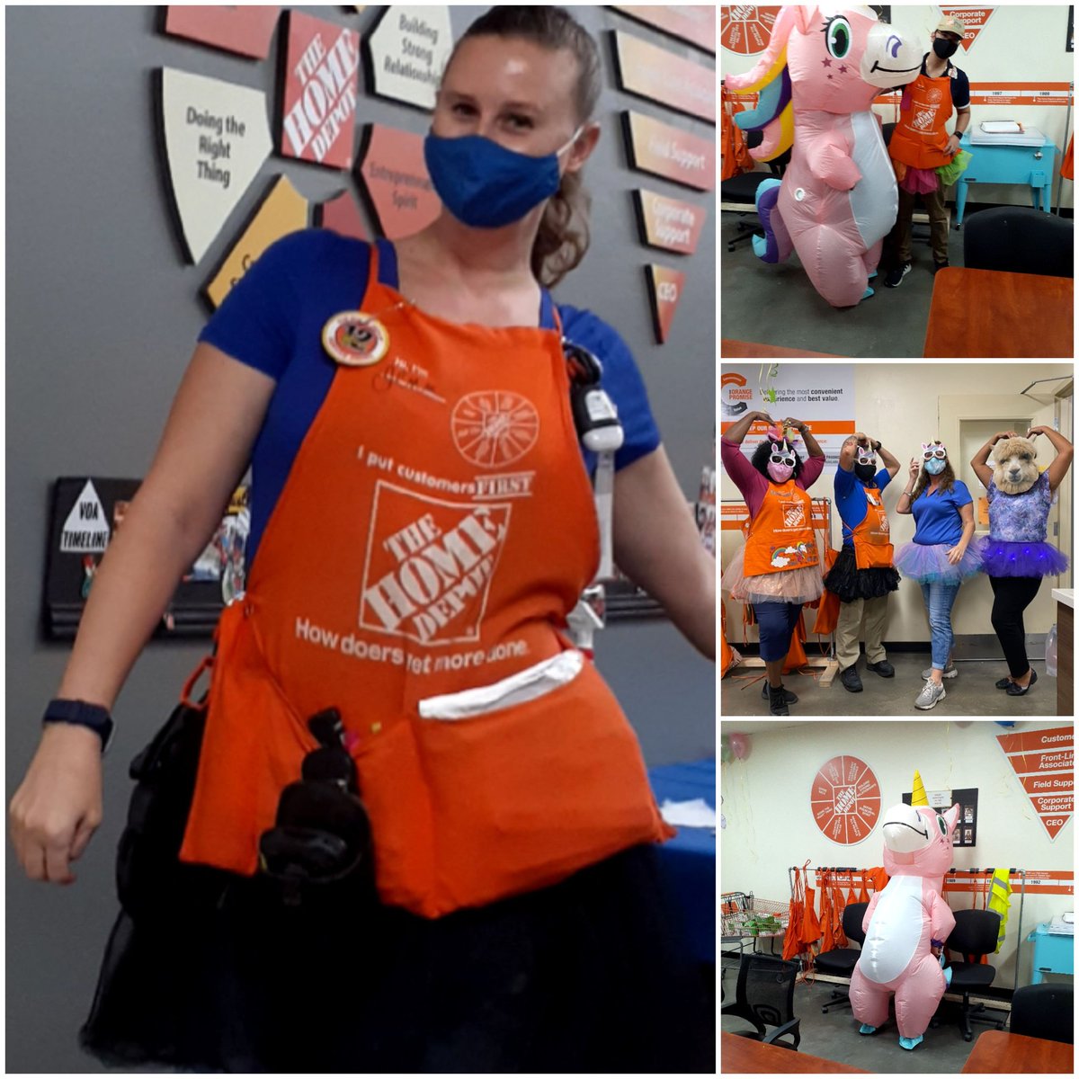 I don't know how you spend your Tuesday. But, if it's not with your DEM, Store Manager, 3 Assistant Managers, DH team and pro cashier in tutus you're doing it wrong! #bestCAMdayEver2020 #raisingspirits <a href="/THDSMLisa/">Lisa Holzhauser</a> <a href="/THDGeorgeM6349/">George Martinez</a> <a href="/Natalie89730922/">Natalie Infante</a> <a href="/sammie4974/">Samantha George</a> <a href="/TMcKenzie_THD/">Theresa McKenzie</a>
