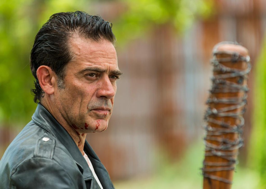 Jeffrey Dean Morgan as NeganSomething to fear. A maniacal leader wielding power & service to stay alive. Wicked with a sense of dark humor that he brandishes as a weapon. A unexpected side of heart to a select few. Always trying to keep his head above water.This is Negan.