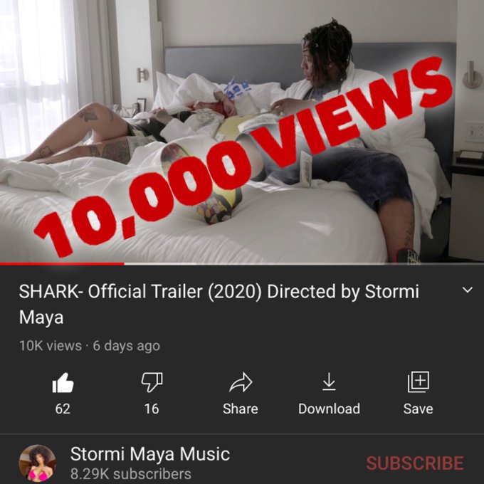 We hit 10,000 views on the TRAILER! https://t.co/rk7nrFq8R5 #stormimaya #shark #sharkthefilm #movie #movietrailer