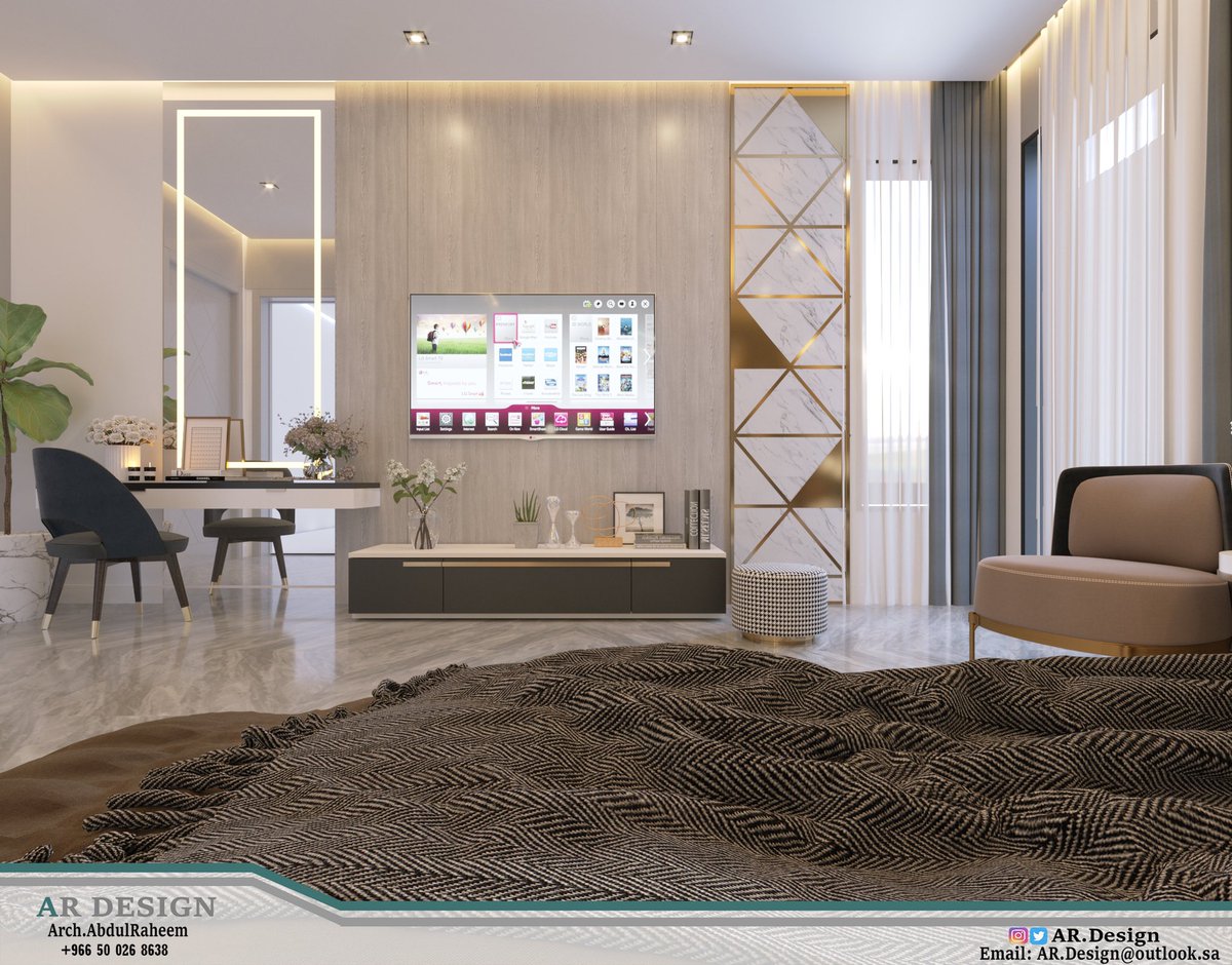 ARDesign15's tweet image. #تصميم غرفة نوم ماستر بنمط مودرن .