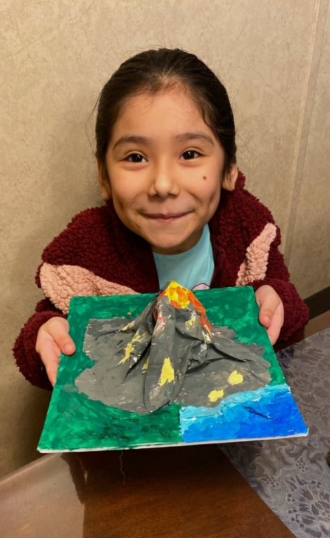 Mrs. Grimes' virtual class worked on Landforms last week.  Look at the awesome creation of a landform from one of her students!