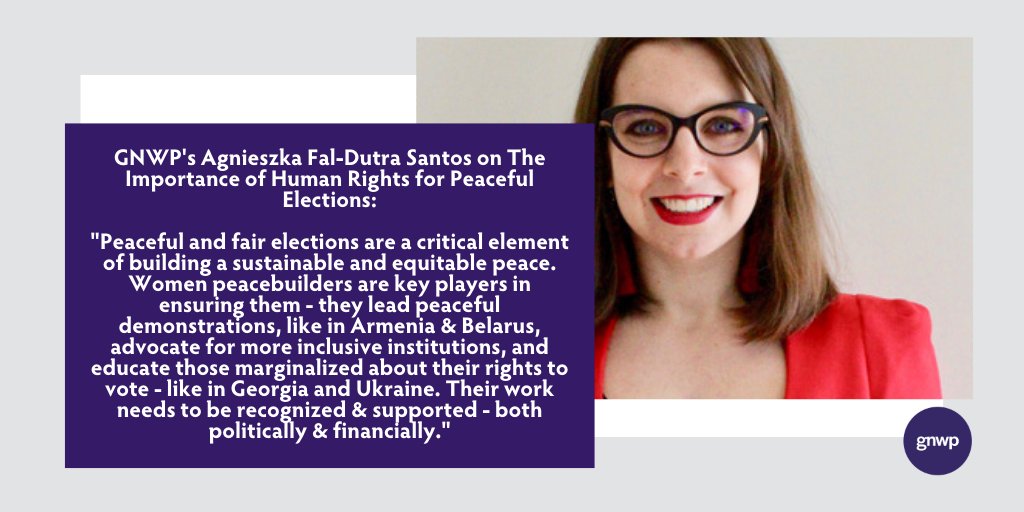 gnwp_gnwp's tweet image. GNWP&apos;s @AgnieszkaFal on the Importance of #HumanRights for Peaceful Elections🗳: Lessons Learned from #Belarus and #Kyrgyzstan by @JohnJayCollege, @PoliSciJjay, @CPS_Progress &amp;amp; @JJCCIHR 👇