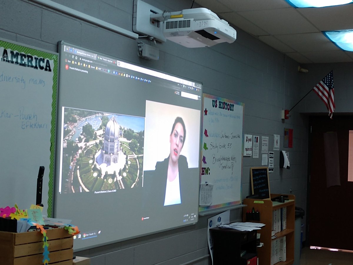 MsGlaserMHS's tweet photo. Learning from abroad today with MHS '03 grad @pouneh_global. Thank you for always sharing your time & your unique story, no matter where you are in the world. @MHSIrvine #learninghasnoboundaries #onceawarrioralwaysawarrior https://t.co/7KUuDiZtIr