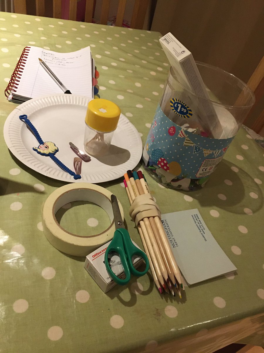 kerry_truman's tweet photo. so here I am.. 10.40pm.. sat at the dining table going on a materials scavenger hunt with @McLemoreAve wondering how best to make myself an innovative product.. anyone fancy the #FunHat..!? to remind me that learning online can be as fun as F2F.. @NtuTilt #sharetolearn #funtimes https://t.co/oGtm6eqx6I