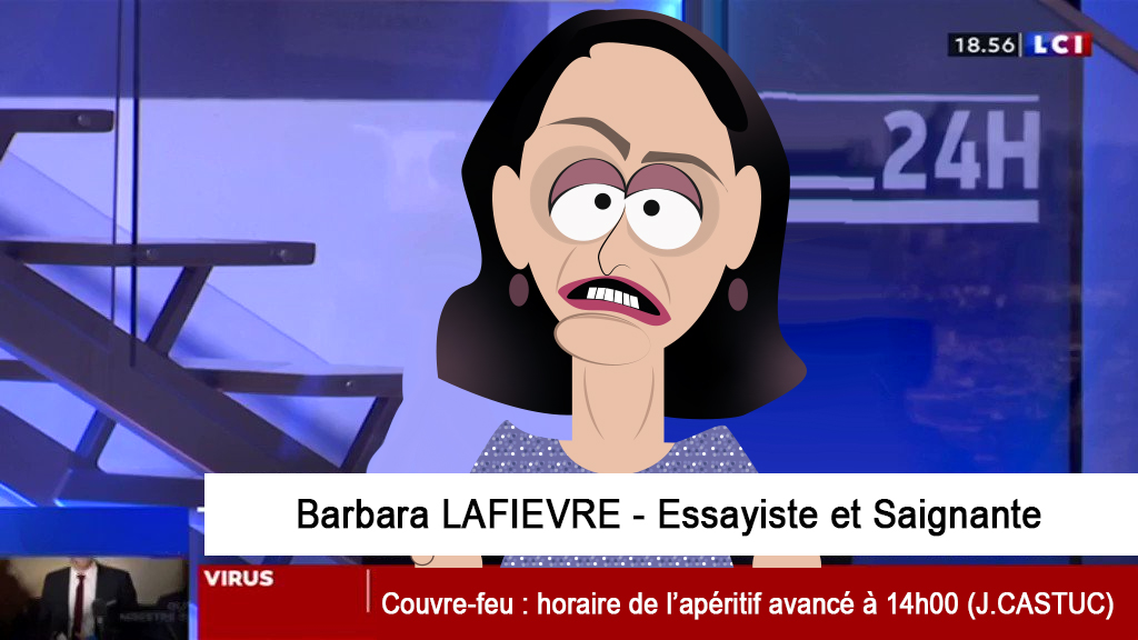 On se demande parfois avec quelle légitimité certains visages envahissent les chaînes info :Barbarien compris, Barbarien à dire d& #39;intéressant,Mais Barbarella !