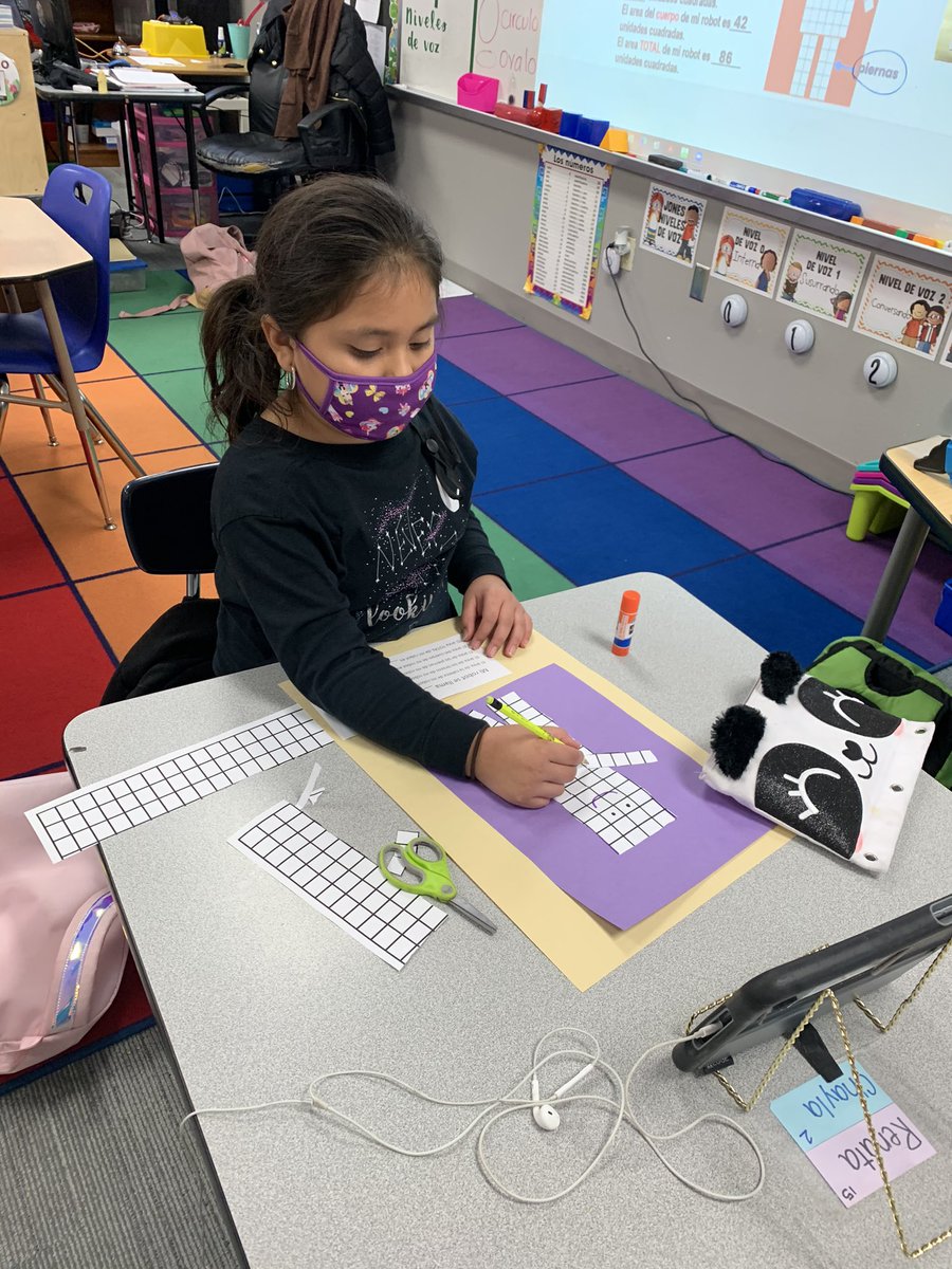 2ndGradeDual's tweet photo. Exploring and introducing the area of shapes by creating area robots during math today. @JonesAcademy1 https://t.co/CECRXMpGpD