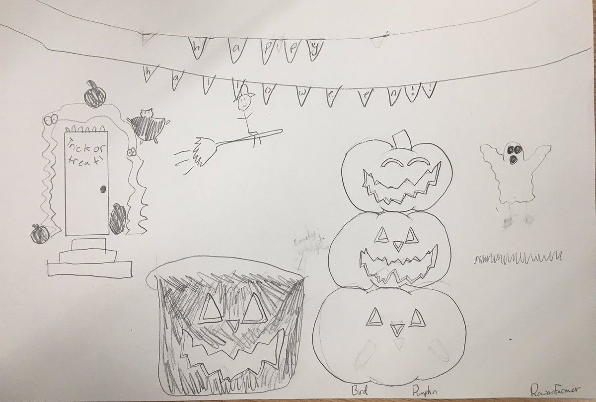 gove_rebecca's tweet photo. What do you think of when I say pumpkins? 2nd, 4th, 5th and 6th graders answered with incredible artwork #hcslearns #cvsdvt #cvsdstrong https://t.co/KP0VfiHERs
