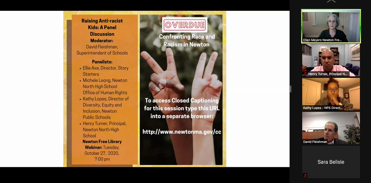 We are live…”How to Raise an Antiracist Kid”. Courtesy of <a href="/NewtonFreeLib/">Newton Free Library</a> 

Looking forward to the discussion!

<a href="/newtontab/">Newton TAB</a> #antiracism #NewtonTV