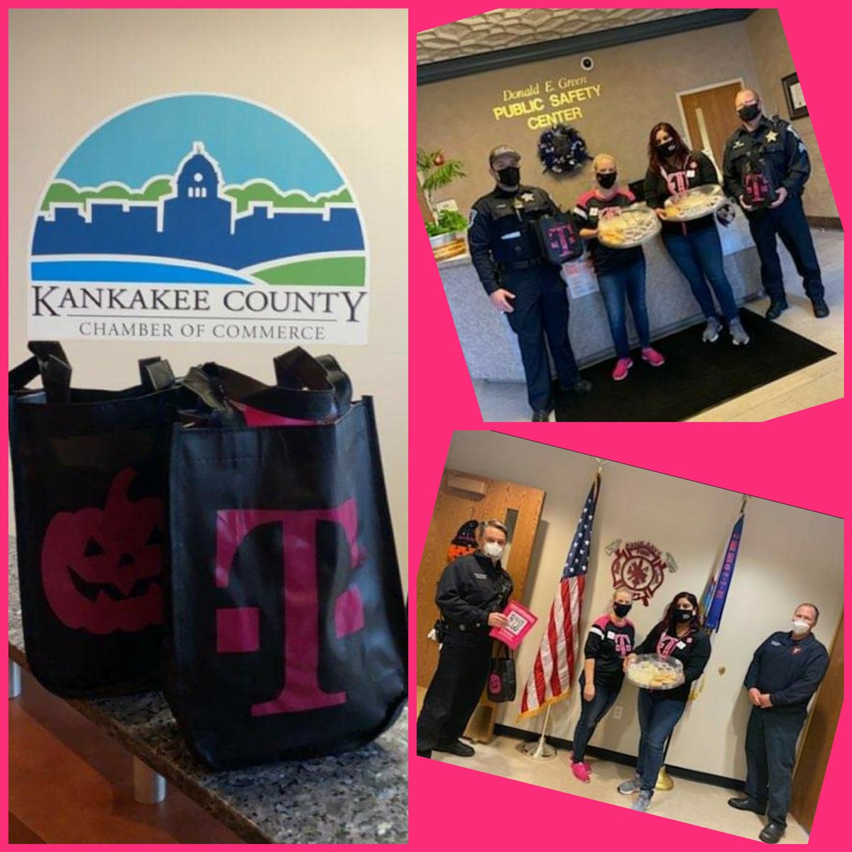 It's First Responder Week! Day #1 of #TMOGoesLocal in Kankakee County!👨‍🚒👩‍🚒👮‍♂️👮‍♀️ <a href="/TMobile/">T-Mobile</a> partnered with <a href="/KankakeeChamber/">Kankakee County Chamber</a> and Milner Media to drop goodies off to our First Responders from Nana's Cakery and Bake Shoppe! 🧁🍪❤ #STRMarketing  <a href="/richgarwood/">Rich Garwood</a> @Dave314Bradley