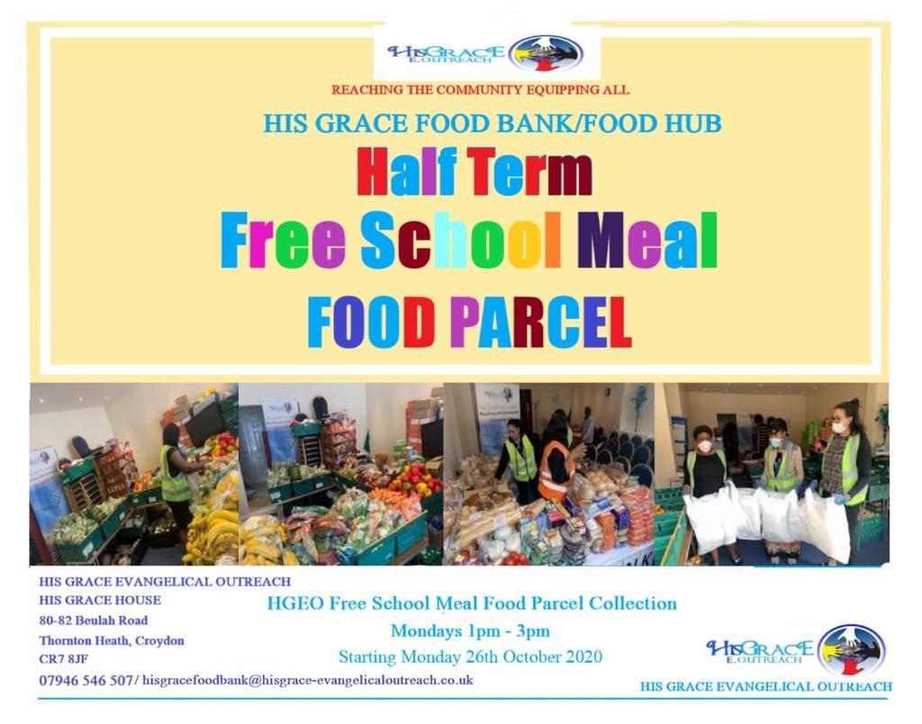 THeathChronicle's tweet photo. Lots of great local community groups giving free school meals to families during half term His Grace Food Bank, Beulah Road, Thornton Heath and @Ficos_world https://t.co/fRpZW1oYYh