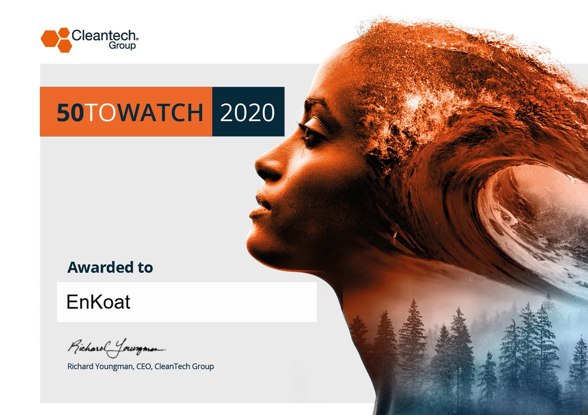 EnKoat (@en_koat) on Twitter photo We’ve been named a 2020 #50toWatch company by <a href="/cleantechgroup/">Cleantech Group</a>. It’s recognition of our part in the fight to deliver innovative solutions that are changing our lives and the future of the planet bit.ly/50toWatch2020
EnKoat's full Press Release here: enkoat.com/2020/10/26/enk… We’ve been named a 2020 #50toWatch company by <a href="/cleantechgroup/">Cleantech Group</a>. It’s recognition of our part in the fight to deliver innovative solutions that are changing our lives and the future of the planet bit.ly/50toWatch2020
EnKoat's full Press Release here: enkoat.com/2020/10/26/enk…