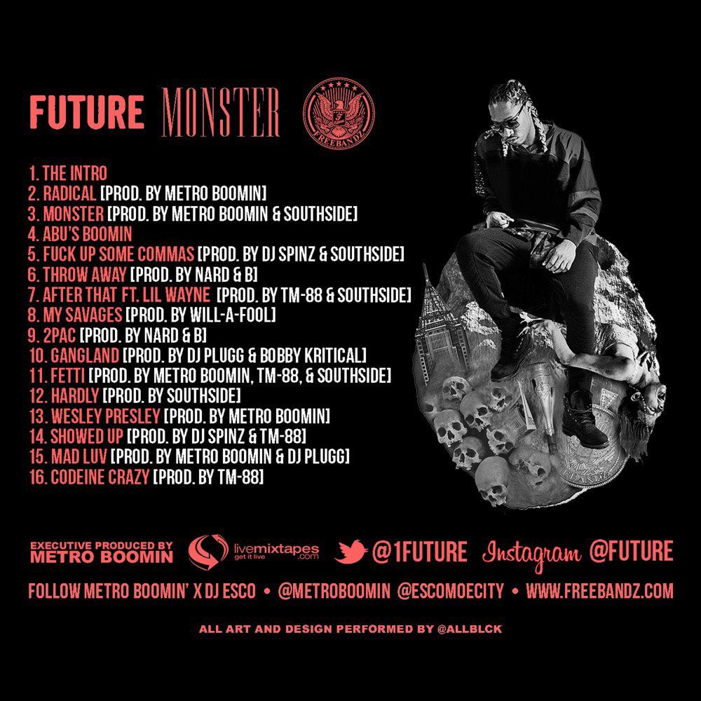 808andCarShakes's tweet image. 6 years ago today Future released his 13th mixtape “Monster” 🧟‍♂️

Favorite tracks from this project?
