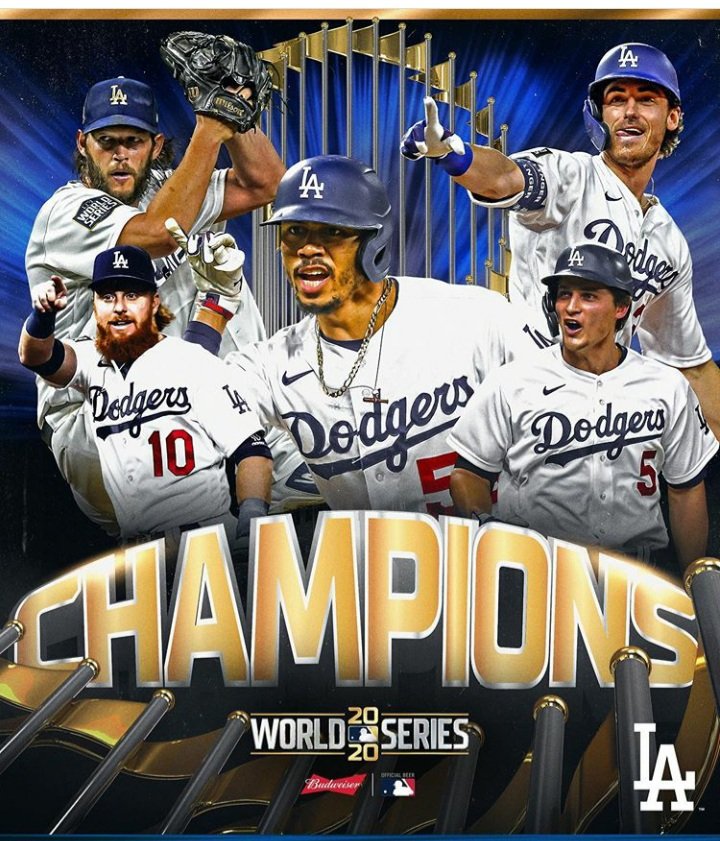 piodeportes's tweet photo. Dodgers de Los Ángeles campeones de la Serie Mundial 2020.

Campeones por primera ocasión desde 1988.

#P0C https://t.co/WJG1HPfe0m