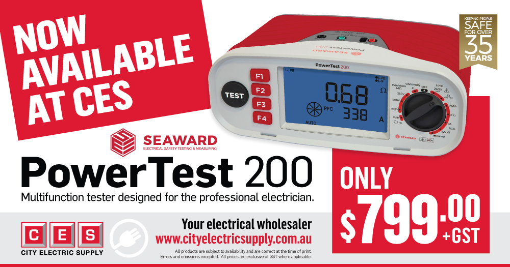 Powertest 200 Multifunction tester is now available at CES. Ask your local CES store or click the link for more information - ow.ly/4B0b30rhgXN