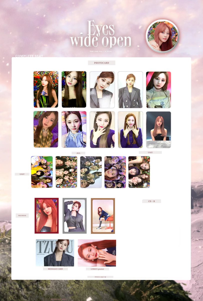 Drop Eyeswideopen トレカリスト 未完成版 Tzuyu Twice交換 Twice買取 Twiceグッズ Twiceトレカ Twice買取 Twicephotocard Twice