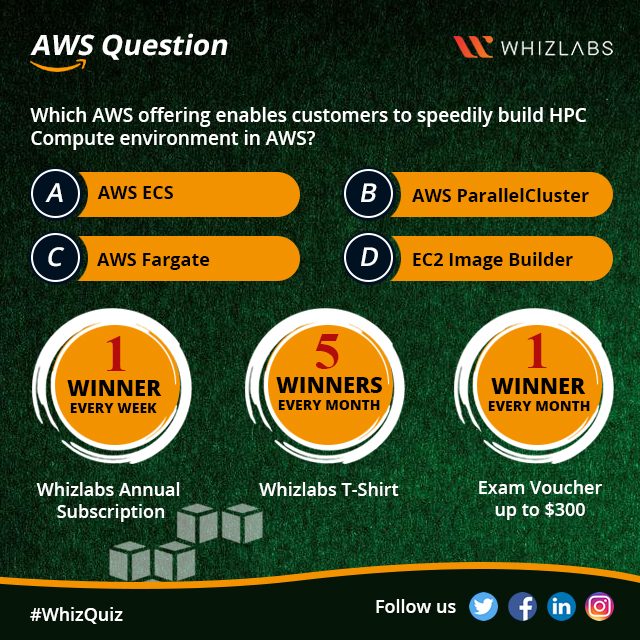 Whizlabs's tweet photo. #questionoftheday #week3day2
AWS Certified Cloud Practitioner Question
Participate &amp; #win Whizlabs Annual Subscription and AWS Exam Voucher!
Try more free questions here: https://t.co/uMHJuWcgEG
#AWS #AWSQuiz #WhizQuiz https://t.co/LZGknjINaf