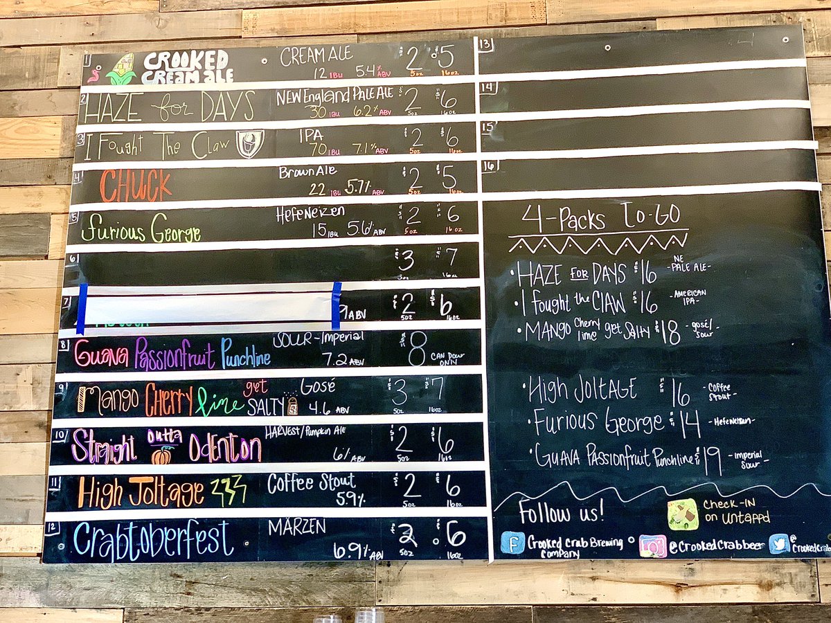 Recently stopped by <a href="/crookedcrabbeer/">Crooked Crab Brewing</a> and am reminded why I enjoy coming here - consistently tasty, high-quality beer including “I Fought The Claw” IPA. Be sure to stop by or find cans at your local retailer across #Maryland. #mdbeer