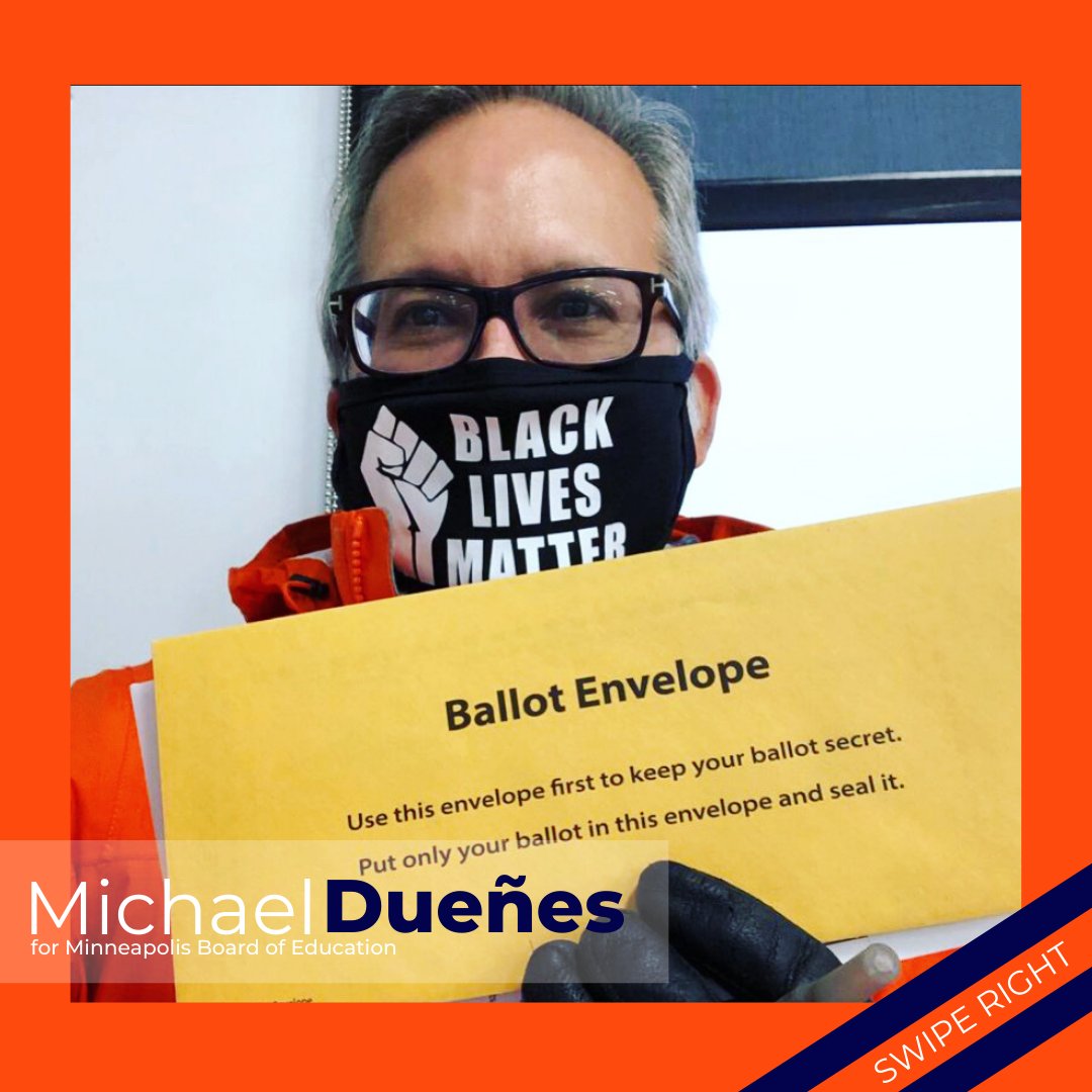 DuenesMichael's tweet photo. Michael’s #ballot is in!  It was easy, safe, and fast.
IMPORTANT: Absentee Ballots needed to be in the mail by Oct. 20th, didn’t get yours in time? Find out where to drive up &amp; drop it off! Check out our #linkinbio for Minneapolis voting resources. Be Informed! Your Vote Matters! https://t.co/jrgwEo97vu