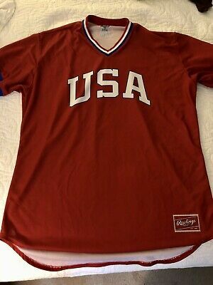 On Sale Now: Rare Team #USA #Baseball #Retro #1984 #Olympics #Jersey #Rawlings #Barstool - Red Size 50 #BarstoolSports https://t.co/mMXinx3OD4 via @eBay Only $45 with #FreeShipping #Ebay #forsale #onsale #ddtg #onebite https://t.co/vHgAocyGx1