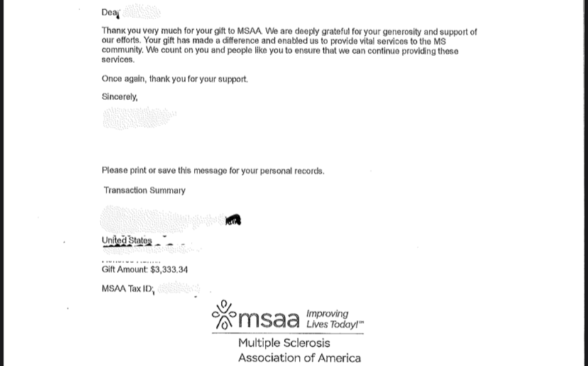 I split the donation between The Lupus Foundation of America, National Multiple Sclerosis Society, & Crohn's & Colitis Foundation. All of these diseases have affected people i've loved. I hope one day I can spread awareness on an even bigger platform, but for now this is a start