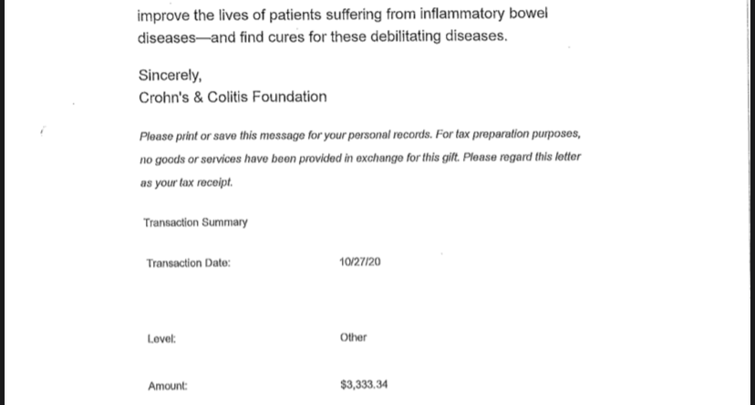 Corpse_Husband's tweet photo. I split the donation between The Lupus Foundation of America, National Multiple Sclerosis Society, &amp; Crohn's &amp; Colitis Foundation. All of these diseases have affected people i've loved. I hope one day I can spread awareness on an even bigger platform, but for now this is a start https://t.co/evcLBFJe4h