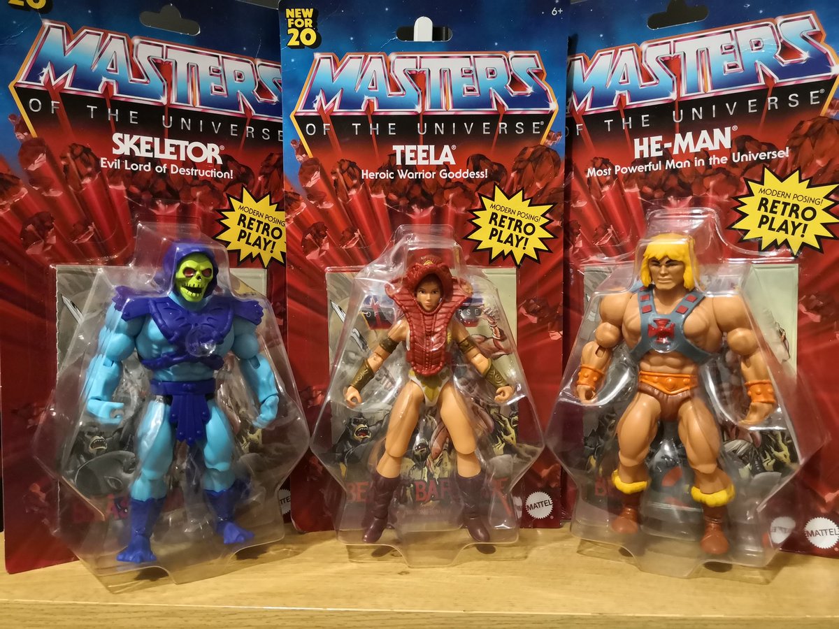 norminator's tweet photo. October 27th: Masters of the Universe Origins He-Man, Teela and Skeletor, bought from Walmart with invaluable help from @nfinitefreetime for $68 shipped.
#2020collection https://t.co/6oUFgIiYFJ