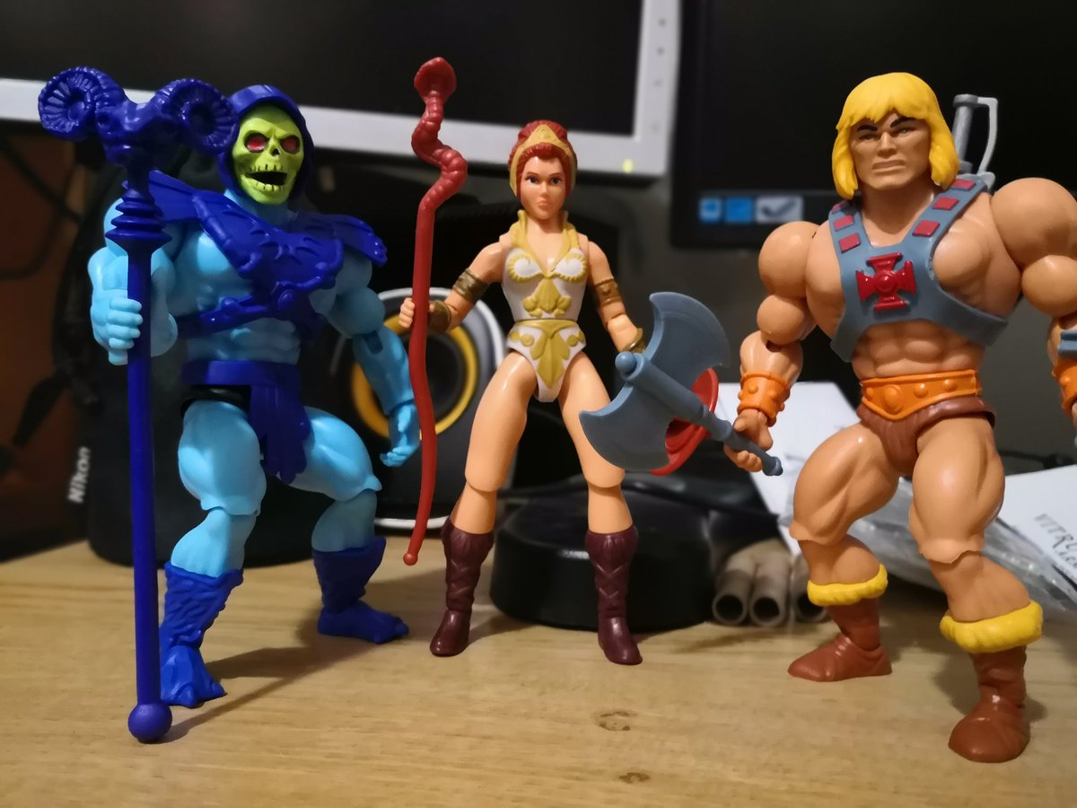 norminator's tweet photo. October 27th: Masters of the Universe Origins He-Man, Teela and Skeletor, bought from Walmart with invaluable help from @nfinitefreetime for $68 shipped.
#2020collection https://t.co/6oUFgIiYFJ