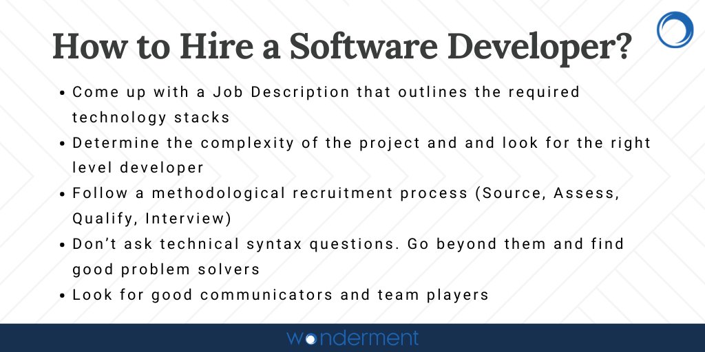 WondermentApps's tweet photo. Hiring a software developer can be hard but here are some tips to make it easier!
#Softwaredeveloper #Staffing #Hiring #StaffAugmentation #softwaredeveloper #softwaredesigner #softwareagency #staffingagency #frontenddeveloper #frontenddesigner #backenddeveloper #developer #Web https://t.co/nDsiGZpJAM