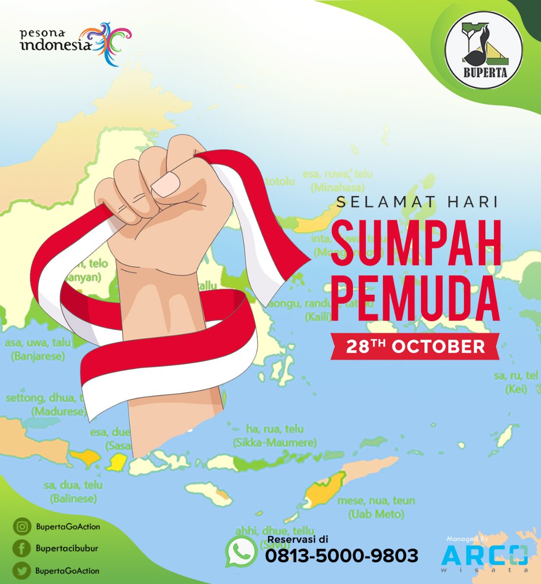 Bupertagoaction's tweet photo. Jadilah pemuda berani, tangguh, dan berprinsip. Indonesia tercipta karena seluruh pemuda bersatu, tidak tercerai berai. Selamat hari Sumpah Pemuda.

#sumpahpemuda #Bupertagoaction #semangat 
#wisatasehat https://t.co/PVr108VUb3