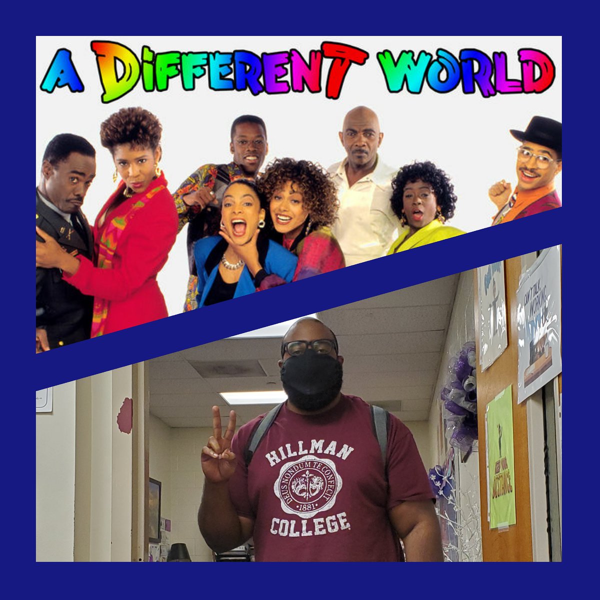 RidgeView_2024's tweet photo. Mr. McDowell, our @GEARUP2024 Coordinator, was a student of Hillman College from A Different World #HomeSweetHomecoming @rvhs https://t.co/OGwRWeb7UR