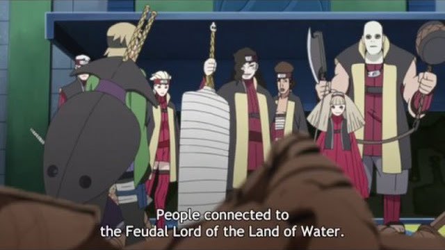 The next arc is the hidden mist arc. In this arc they’re confronted by the new 7 swordsmen! But they say “we have supports, who don’t agree with chojuro” last year at jump fiesta they said that outer Kara members were trying to over throw the land of fire & naruto! Kara !