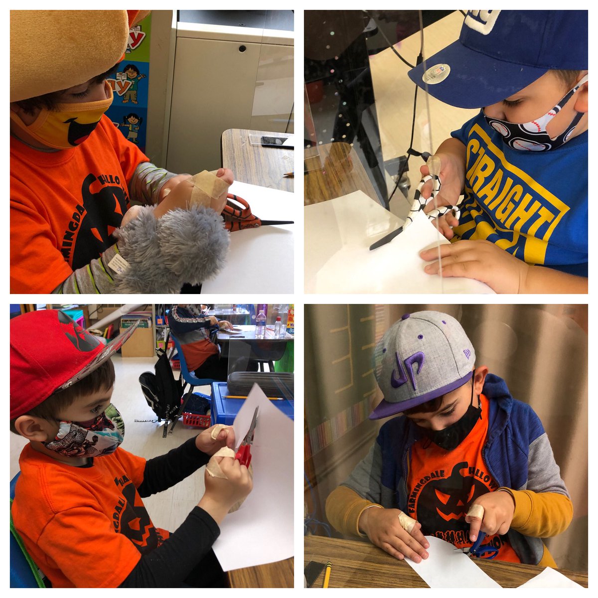FSD2Crew's tweet photo. Opposable thumb challenge during science class. 👍 We’re learning about external animal parts. 🦍🦧 @FSDVikings https://t.co/HS8da4cxRx