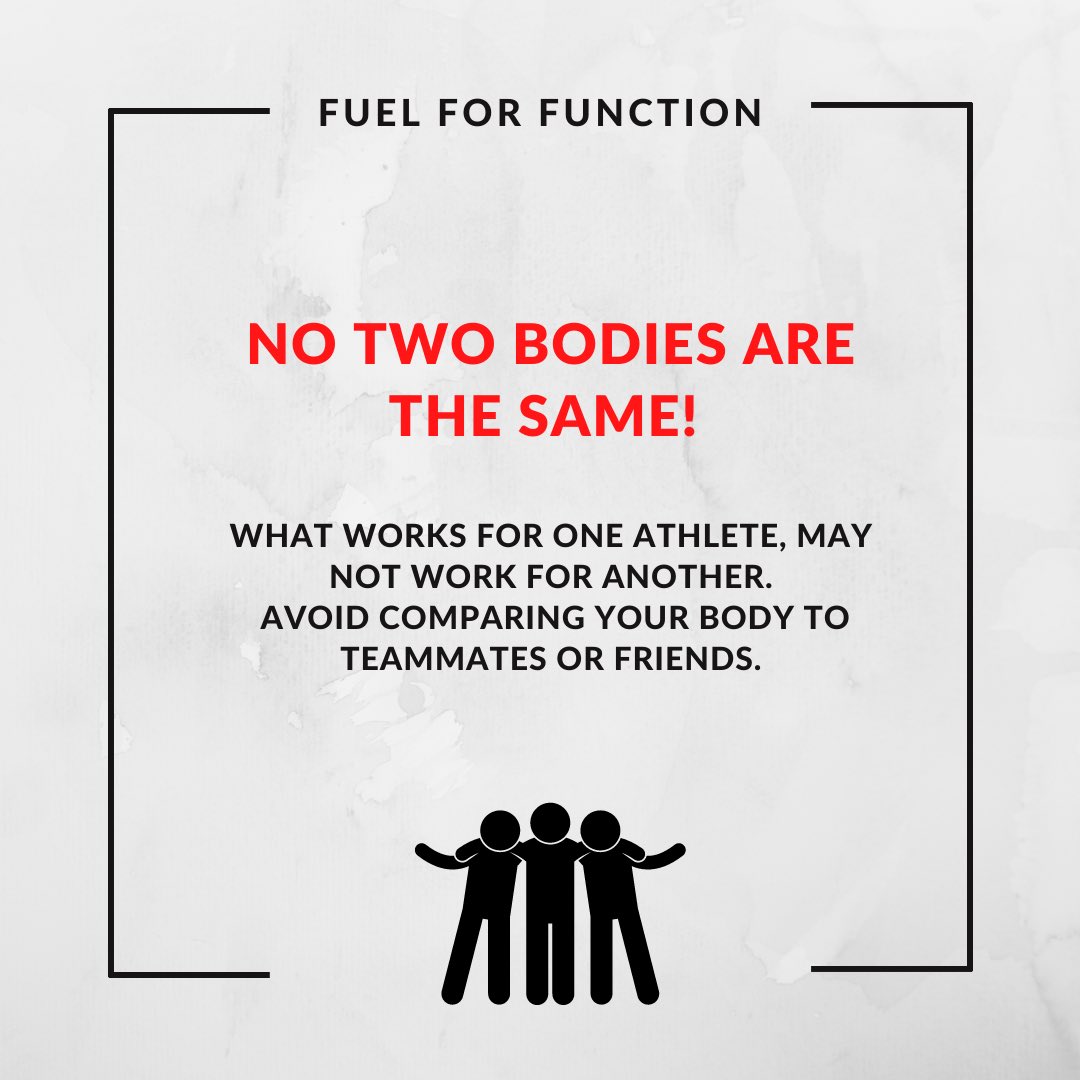TheAthleteTriad's tweet photo. This #TriadTuesday is for athletes &amp; active individuals who struggle with body image- you are not alone. REMEMBER, every body is unique and responds differently to training. What works for one body, may not work for another. Focus on what you can do,  not how you appear! https://t.co/7AoCA1ga5r