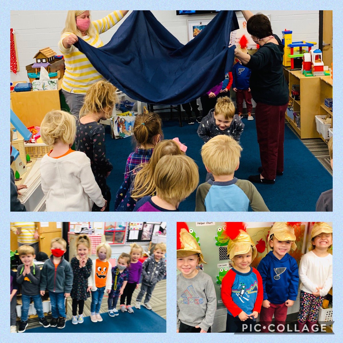 CCLSBaker's tweet photo. Webster 3s reenacting Moses and the Israelites’ crossing of the Red Sea followed by some fierce Egyptian soldiers 😀⁦@CCLSChargers⁩ https://t.co/QWvtQajeop