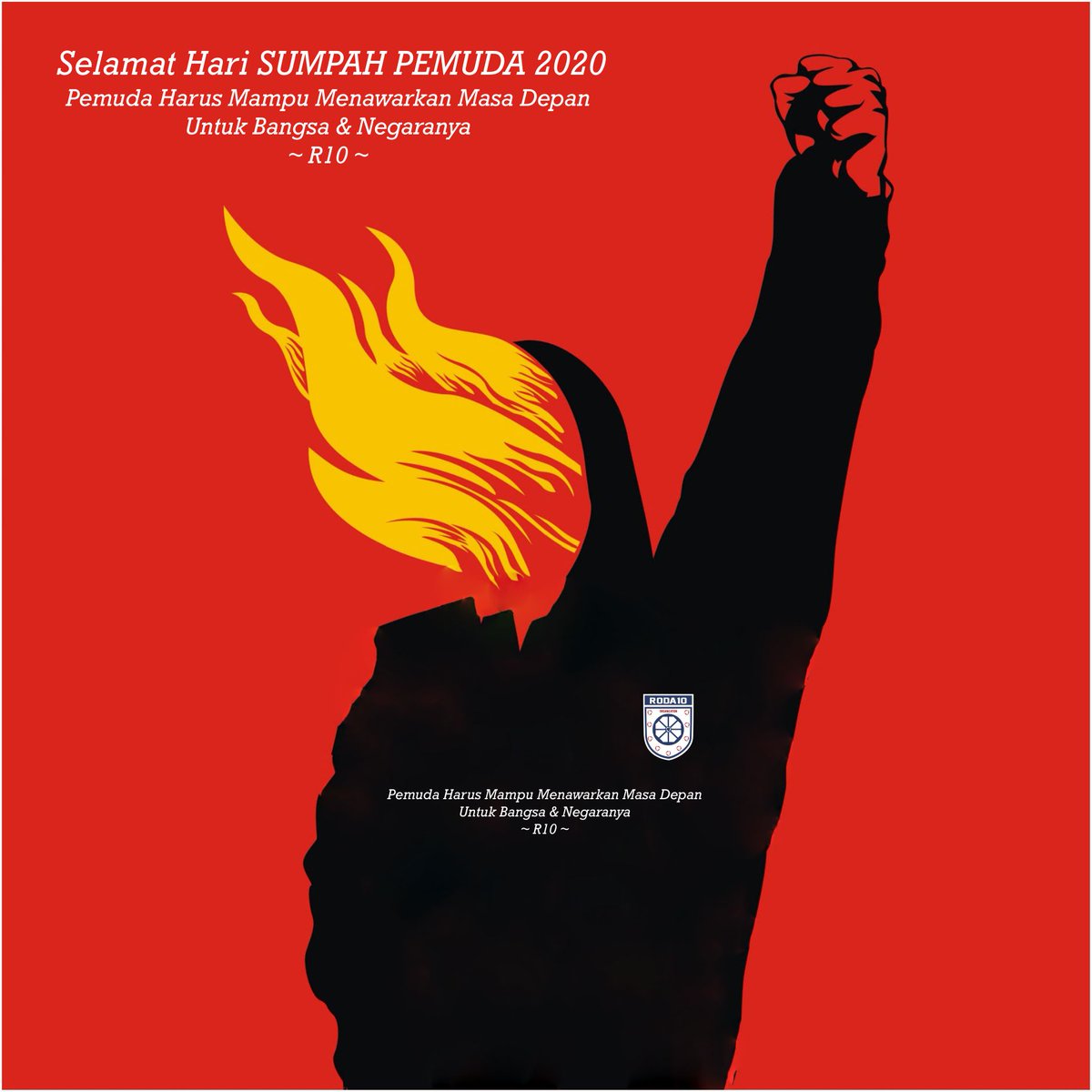 Roda10FC's tweet photo. "Pemuda Harus Mampu Menawarkan Masa Depan Untuk Bangsa &amp; Negaranya" -R10

Selamat Hari Sumpah Pemuda! 🇮🇩 https://t.co/86nCeRT99i