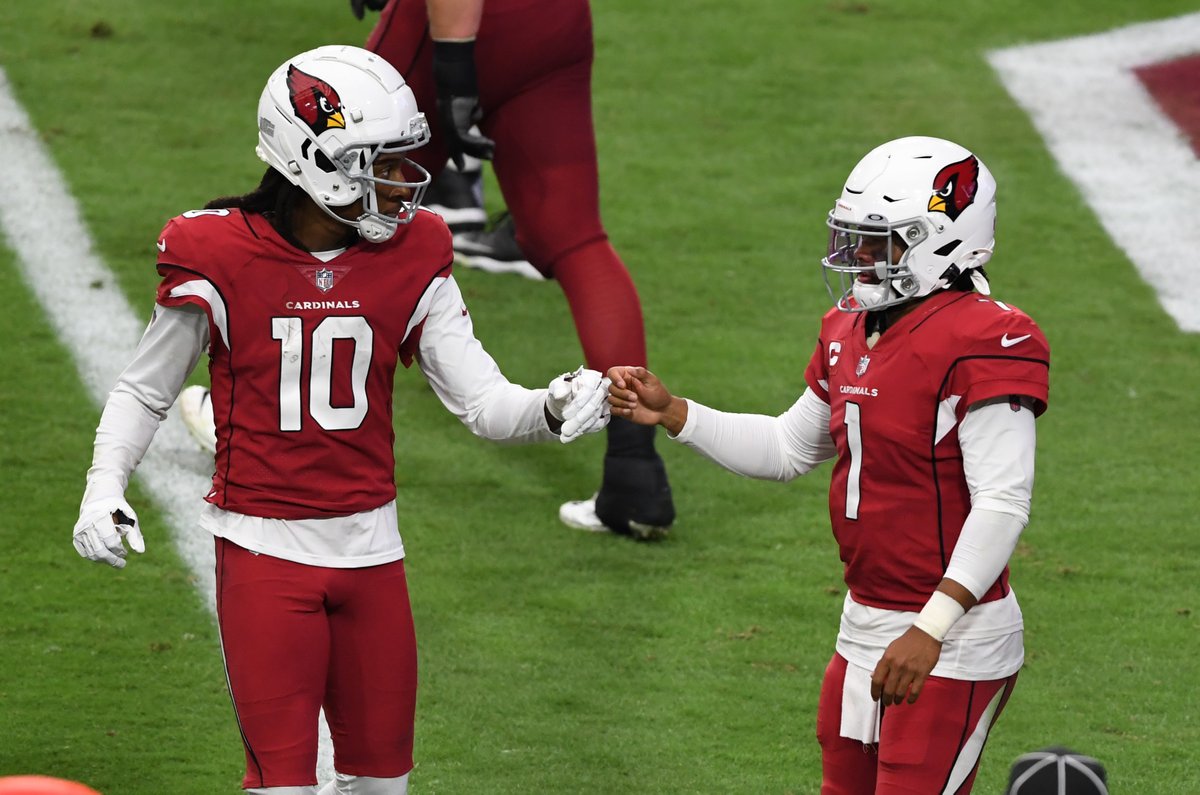 BleacherReport's tweet photo. Nuk is still riding with Kyler Murray for MVP through Week 7 😤 @brgridiron

Murray's season stats (so far):

1,847 pass yards 
437 rush yards
20 total TDs https://t.co/h6z5S1LxFJ