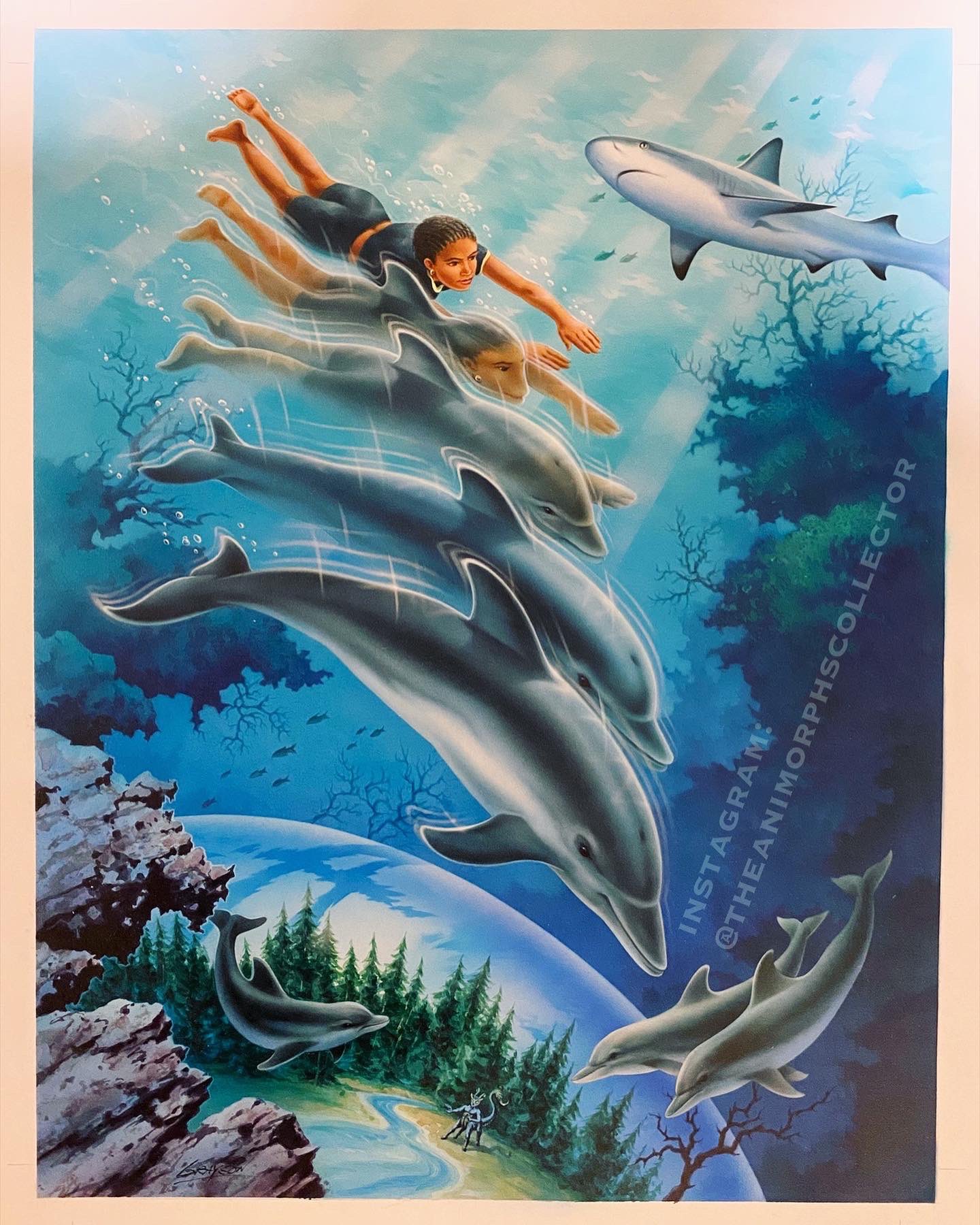 theanimorphscollector on X: ORIGINAL ARTWORK: CassieDolphin—Created for  Animorphs Puzzle and Puzzle Packaging. Acrylic painting. Artist—Rick  Grayson. Not a print—the original painting used for the puzzle art  animorphs animorphscollection ...
