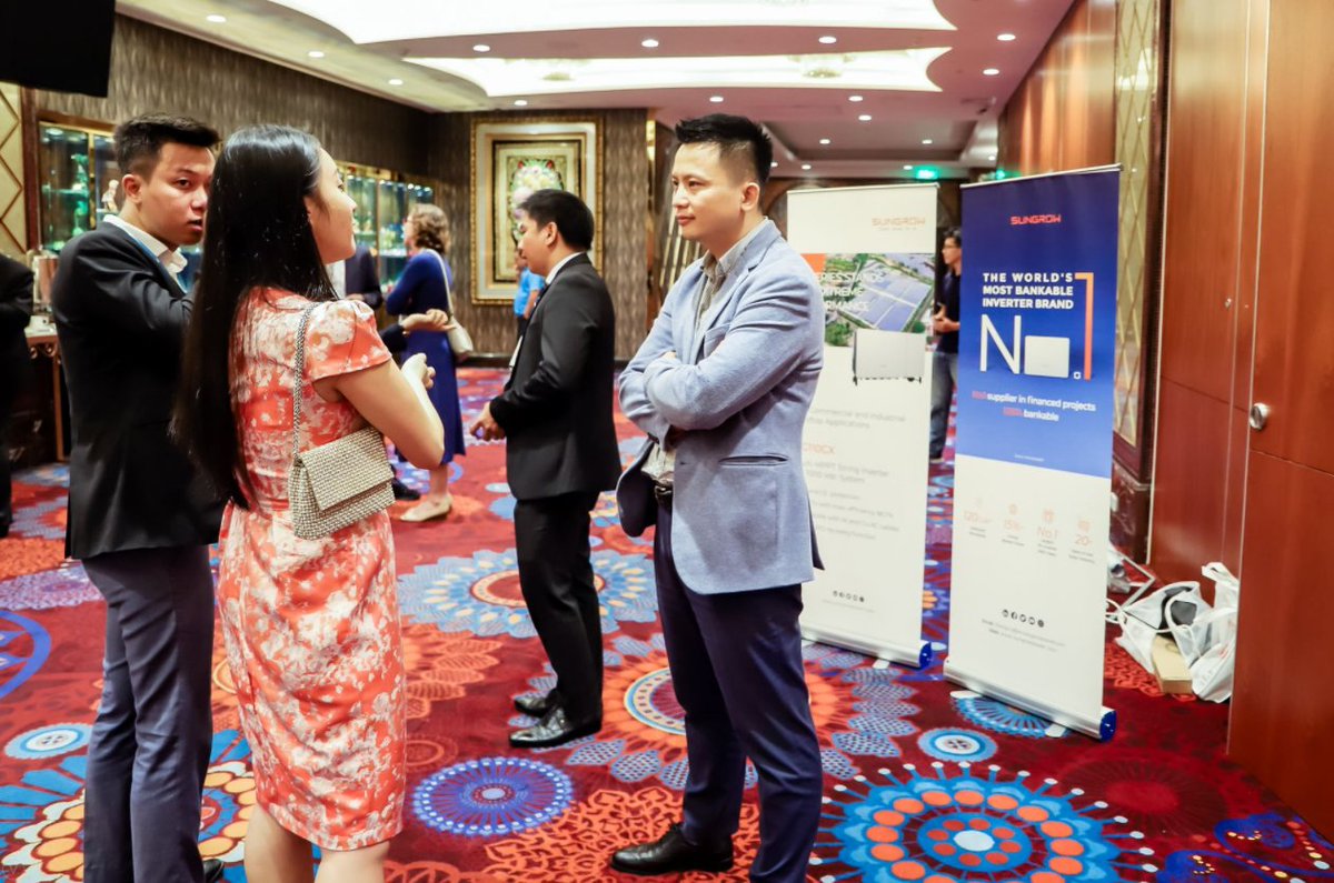 Sungrow_Power's tweet photo. Sungrow is pleased to sponsor the Renewables Asset Management in HCMC, Vietnam, where Quang Man Le , Technical Support Engineer of Sungrow Vietnam, shared insights into our latest #PVsolutions, all-scenario PV applications and how to lower #LCOE through unique innovations. https://t.co/PZPKY5pLhq