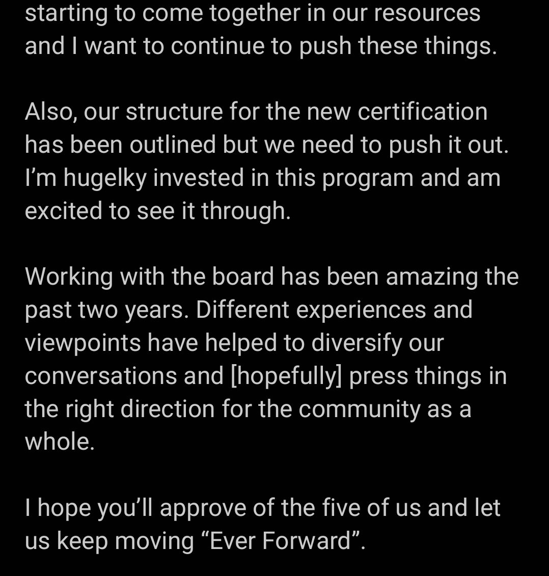 Candidate statement - Merry Khaos