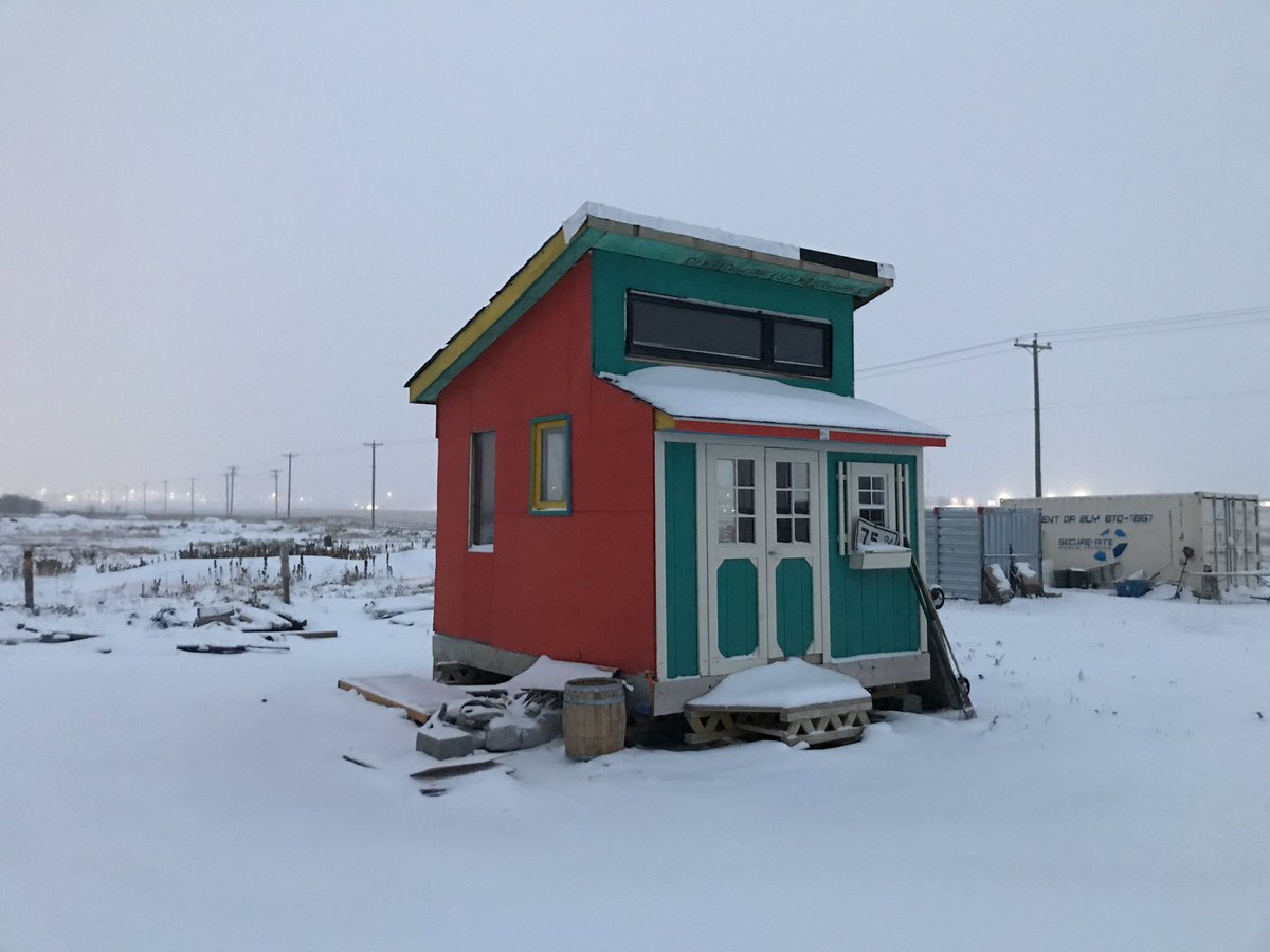 PaulyHughes's tweet photo. @cbcasithappens

Microhomes for the homeless. Built for under $500. Fully insulated with smoke detectors. 108sf. 

#cdnpoli @justintrudeau @homes1st https://t.co/hwLRz1jaAj