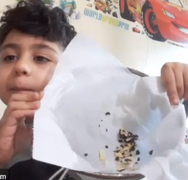 GEV_K_Village's tweet photo. Taking care of the Earth chat. How do we get dirty water to be clean? New word 'filter'. Jr. scientist make a strainer, add paper towels, draw a plan to clean garbage out of the water. Putting the water through more times made it cleaner each time. #ItsTheirWorld @GEVSchool https://t.co/tJNsPb7Wh8