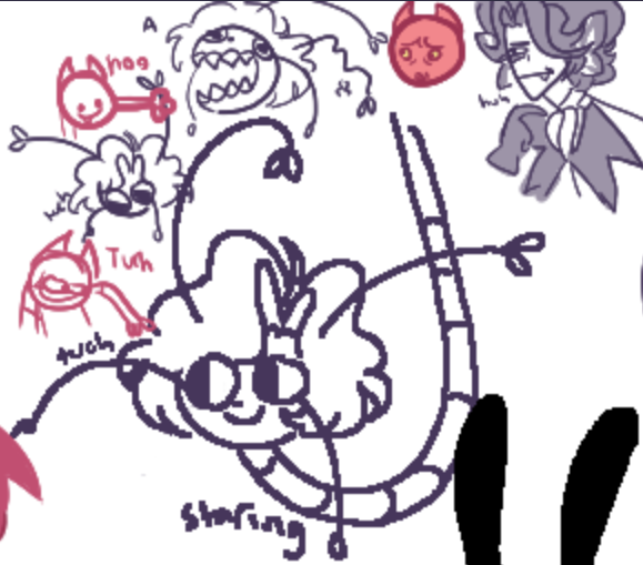 Some aggie stuff ft. @Softnooble (In red) and @piercepotato (In both light and dark blue), everything in dark purple was me!