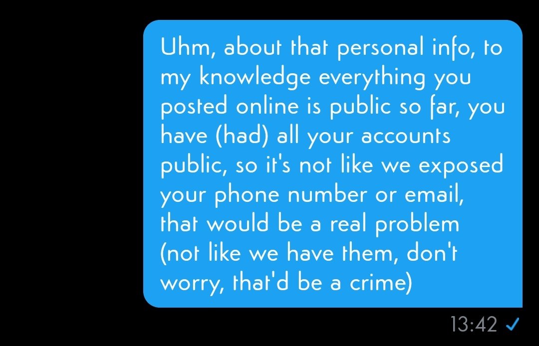 She voiced out her worries about the mistranslations in some of her tweets and how people used them to write threads involving her personal problems into the story of Woojin. About the personal info too, but she agreed it was all public when I explained her.