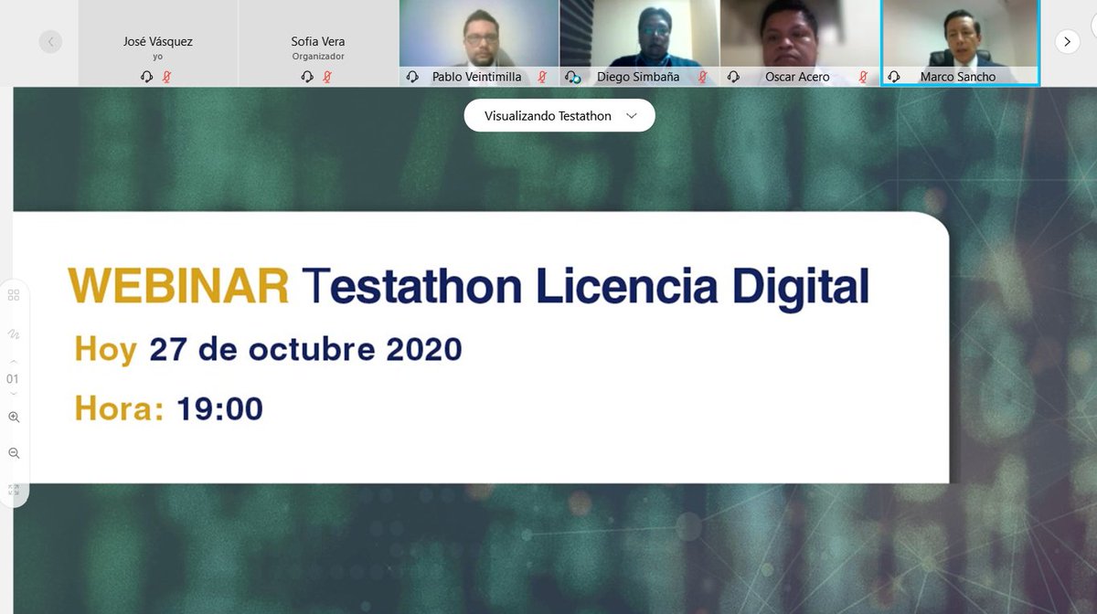 Telecom_Ec's tweet photo. Esta noche se realizรณ el webinar para dar inicio al Testeo de la App Licencia de conducir digital con la comunidad, que tiene como objetivo poner a prueba la app y mejorarla antes de ponerla a disposiciรณn de los ciudadanos.
#Testathon https://t.co/AdAMtF03Xz