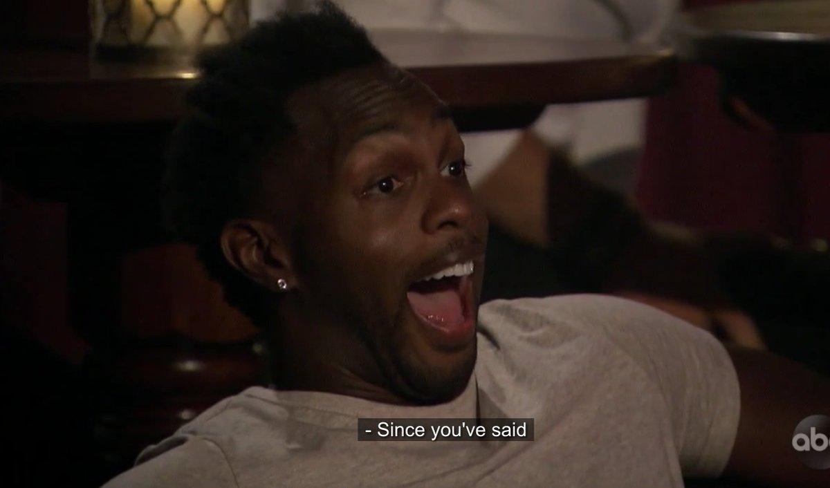 TheEverygirl_'s tweet photo. Eazy is all of us during this entire episode: 
#TheBachelorette https://t.co/QYDAUaQN8h