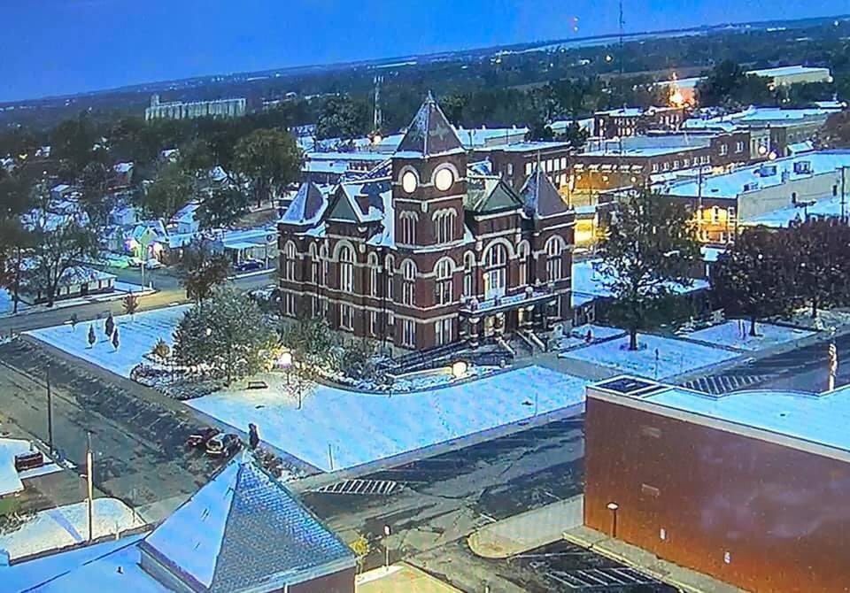 First Snow 2020! Miami County Kansas Court House.