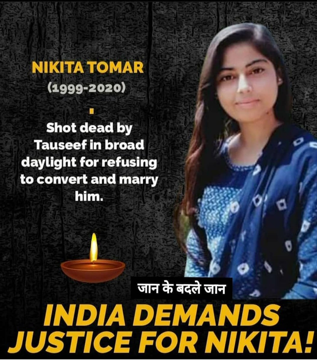 mrsachinThakur5's tweet photo. #justice4Nikita #justicefornikita #justiceforNikitaTomar https://t.co/HlyAckr9u6